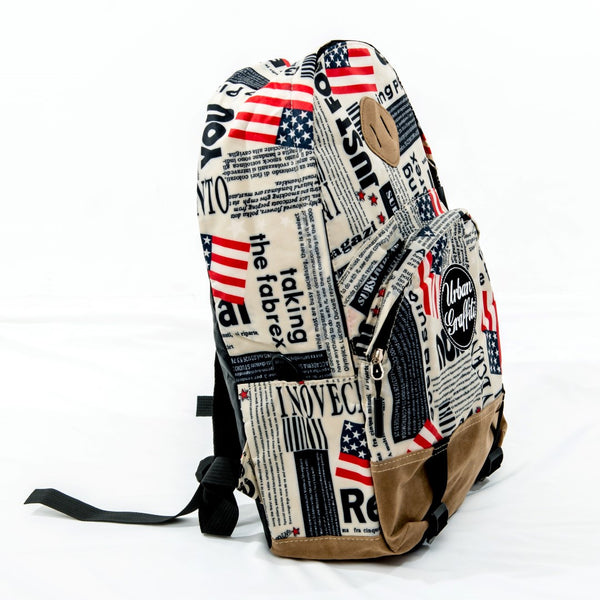 Backpack USA Newspaper Print